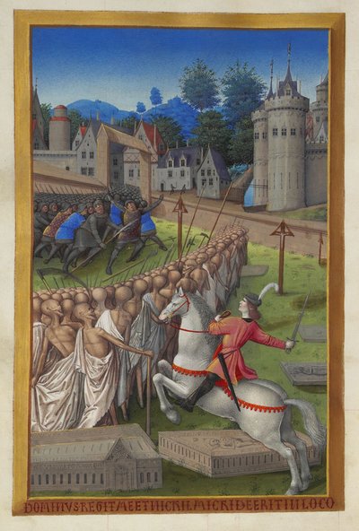 Les Très Riches Heures du Duc de Berry, Folio 90v - The Horseman of Death 作： Unbekannt 2321