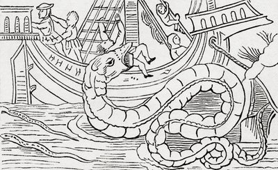 海蛇に食べられる男。 作： . .