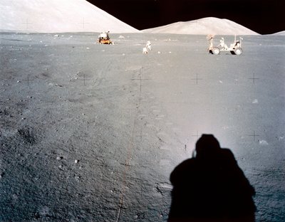 有人宇宙飛行、アメリカ、アポロ17号 アポロ17号の月面基地、タウラス・リトロウにて 作： Ferdinand Georg Waldmuller