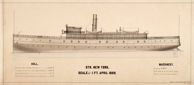 ニューヨーク (蒸気船: 1889 年) の計画 作： . .