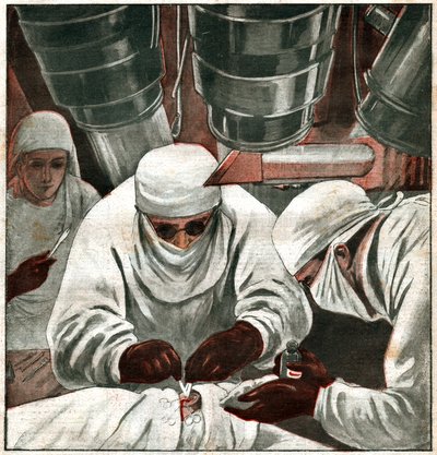 Operation de chirurgie filmee.放送された手術。 作： Ferdinand Georg Waldmuller