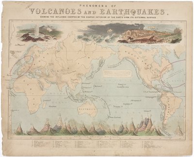 火山と地震の現象」、1852年6月3日 作： John Pardon
