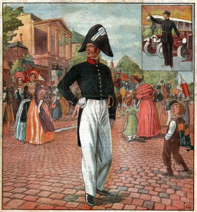 Policier a Paris.パリの警察官 作： Ferdinand Georg Waldmuller