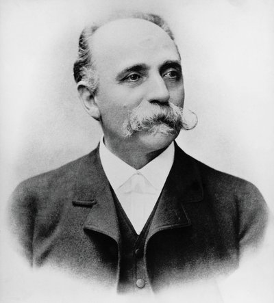 バルトロメオ・エミリオ・カミッロ・ゴルジ（1843-1926）の肖像 1906年にノーベル医学賞を受賞したイタリアの科学者・医師、写真 作： William Walcutt