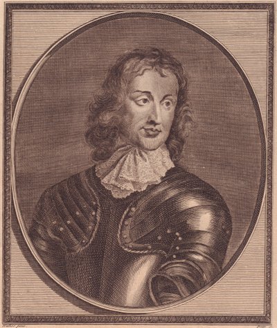 イギリスの将軍・政治家ジョン・ランバート（1619-1684）の肖像、ロバート・ウォーカーの絵画からジョン・ゴールダー（1729-1795）による銅版画 作： William Walcutt