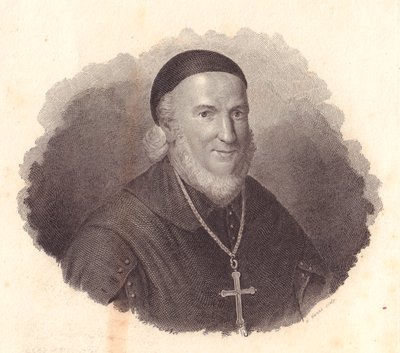 イタリアの司教Adeodato Turchi（1724-1803）の肖像、Francesco Viciraの絵画からGuzziによる銅版画 作： William Walcutt