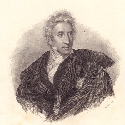 美術史家レオポルド・チコニャーラ（1767-1834）の肖像、リッパリーニの肖像からフシナティが銅版で作成 作： William Walcutt