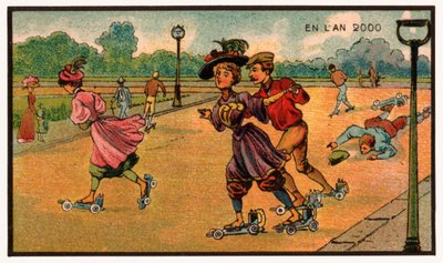 ローラースケート、1910年頃 作： . .