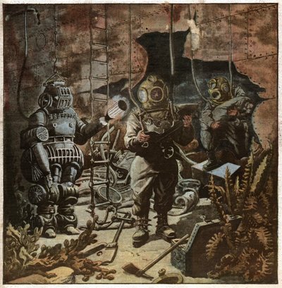 スキューバダイバー。雑感です。 作： Ferdinand Georg Waldmuller
