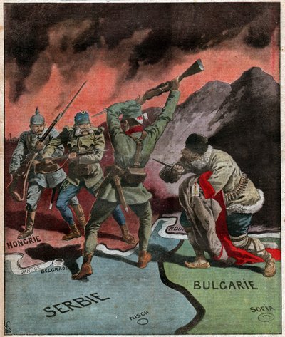 Serbie pendant la Iere Guerre.第一次世界大戦中のセルビア 作： Ferdinand Georg Waldmuller