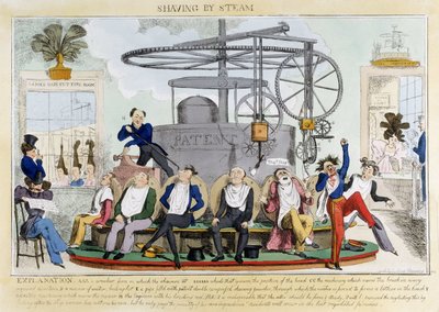 シェービング・バイ・スチーム」 1810年頃 作： Ferdinand Georg Waldmuller