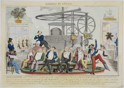 シェービング・バイ・スチーム」 1810年頃 作： Frederick (attr. to) Barnard