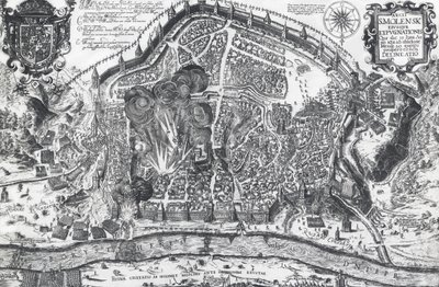 1611年のポーランド包囲戦でのスモレンスク市街（ロシア 作： Georg Carl Heinrich Dollmann