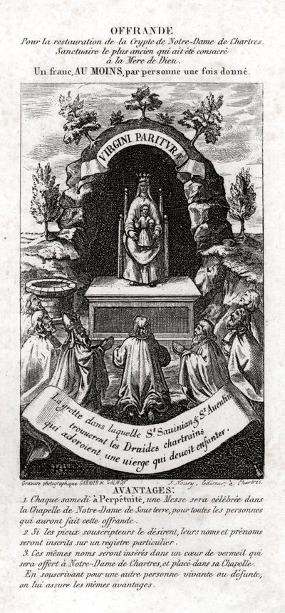 ドルイド僧に愛された聖母マリア。 1850年頃（彫刻） 作： . .