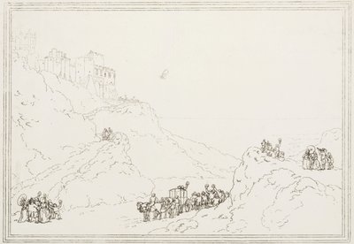 気球による初の海峡横断（1785年1月7日 作： Frederick (attr. to) Barnard