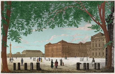 ヴュルツブルクの邸宅、イヴェック アン バヴァリー公の城。 約。 1850年（彫刻） 作： . .