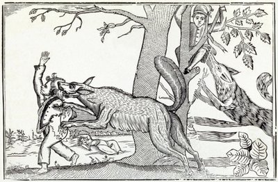 1820 年頃のオオカミ (彫刻) 作： . .