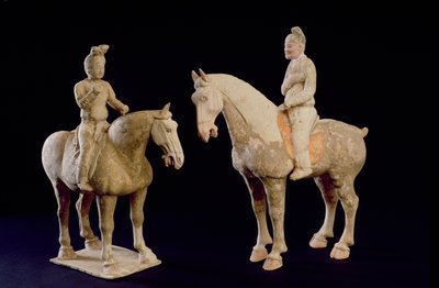 二人の騎手 中国・唐時代（618～906年）（テラコッタ 作： Hippolyte Lalaise Devéria