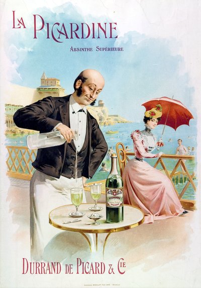 アブサンのグラスを用意するカフェボーイ 作： Frederick (attr. to) Barnard