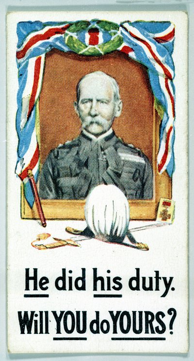 イギリス : シガレットカード - WW1リクルーティング 作： Ferdinand Georg Waldmuller