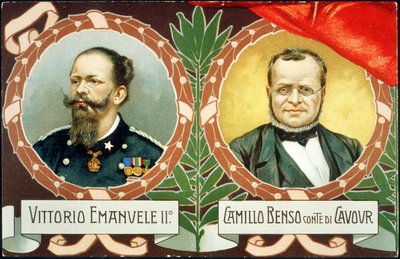 ヴィットリオ・エマヌエーレ2世とカヴール 1911年 作： . .