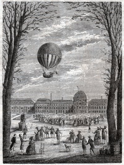 Vol de ballon.気球飛行。 作： Frederick (attr. to) Barnard