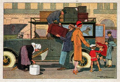 自動車での移動。車での旅行。 作： Ferdinand Georg Waldmuller
