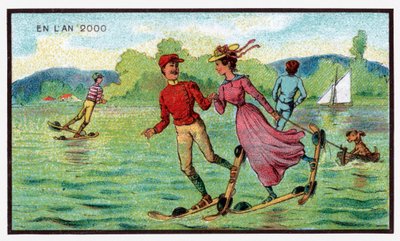 ウォータースケート、1910年頃 作： . .