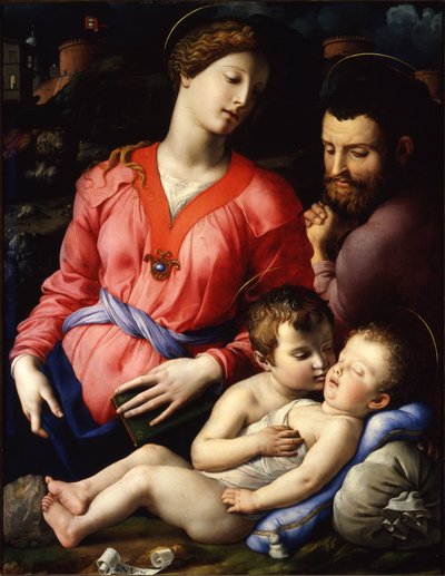 聖家族パンチャティチまたはマドンナパンチャティチ 作： Bronzino