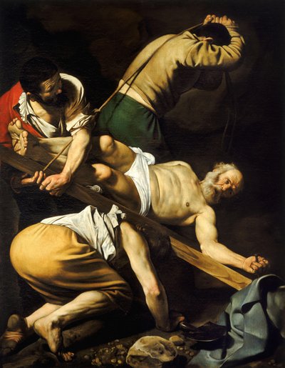 聖ペテロの磔刑 作： Michelangelo Merisi da  Caravaggio