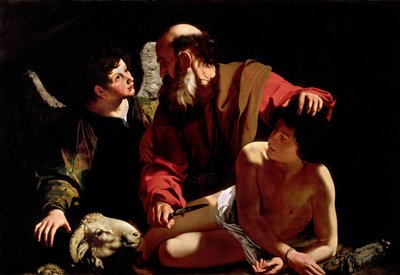 イサクの犠牲 作： Michelangelo Merisi da  Caravaggio