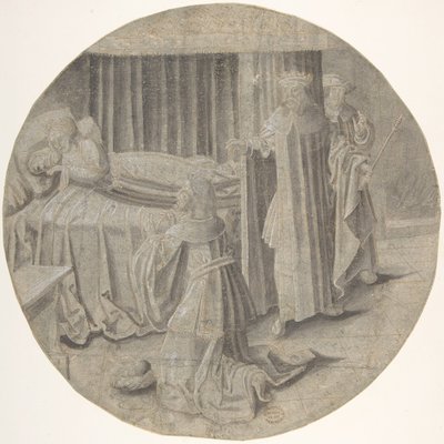 ハマーンがエステルに命乞いをする場面 16世紀中頃 . 作： Circle of Pseudo Aert Ortkens
