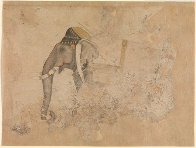ハシム。 ゾウとライダー。 約。 1640 メトロポリタン美術館、ニューヨーク 作： Hashim