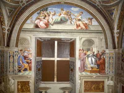 枢機卿と神学的美徳、正義の壁、南 作： Raphael