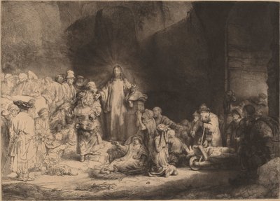 キリストの説教（百ギルダープリント） 作： Rembrandt van Rijn
