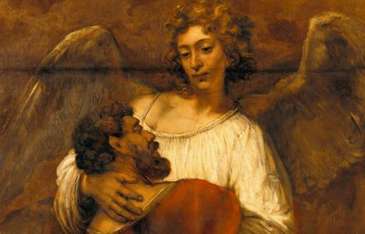 ジェイコブの天使との闘い 作： Rembrandt van Rijn
