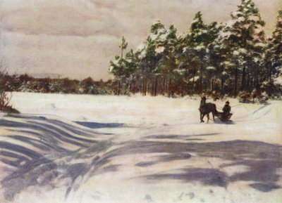 ラトビアの冬景色 作： after A. Langfier