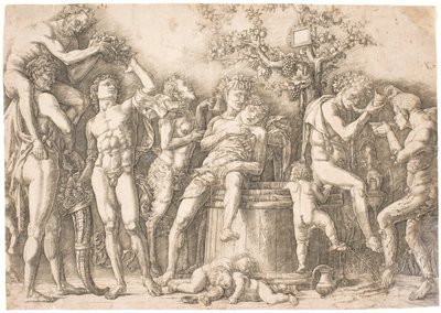 ワイン樽のバックチャンネル 作： after Andrea Mantegna