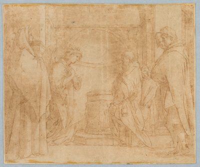 ゼカリヤへの天使の告知後の写し 作： after Andrea del Sarto