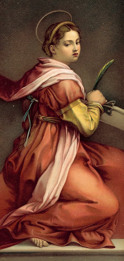 セントキャサリン（クロモリト） 作： Andrea del (after) Sarto