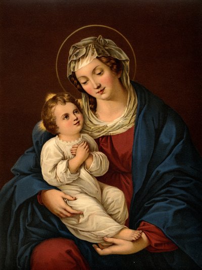 子供イエスと母マリア 作： after Bartolome Esteban Murillo