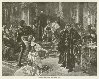 上院議員の前のオセロ 作： after Carl Ludwig Friedrich Becker