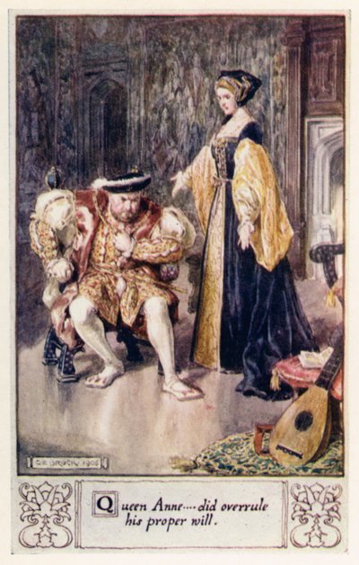 アン女王、彼の適切な意志を覆しました 作： after Charles Edmund Brock