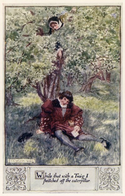 小枝でそれをしながら、私はキャタピラをオフにしました 作： after Charles Edmund Brock