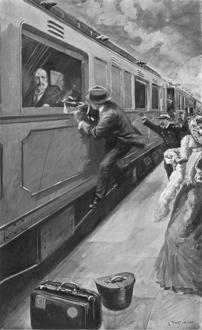 ブリュッセルのエドワード王へのシピドス攻撃、1900年4月4日 作： after Charles Mills Sheldon
