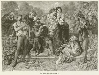 オーランドとレスラー 作： after Daniel Maclise