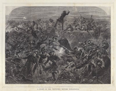セバストポル前の塹壕での戦い 作： after Edmond Morin