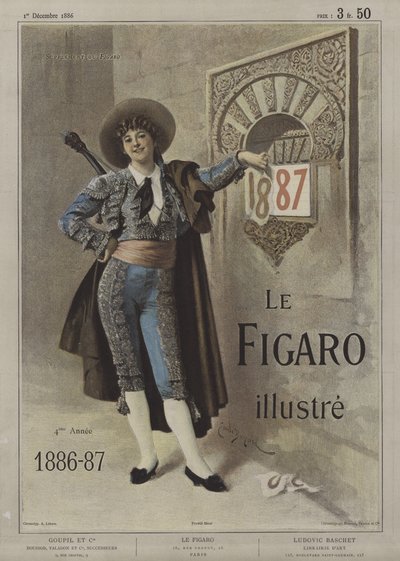 ルフィガロイラストの表紙、1886年12月1日 作： after Emile Antoine Bayard