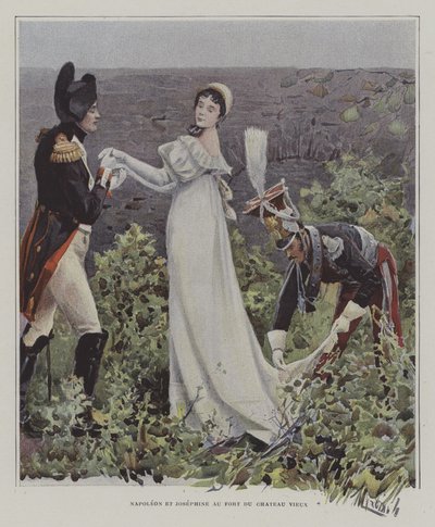 ナポレオンとジョセフィーヌ、バイヨンヌのシャトービュー 作： after Felicien baron de Myrbach Rheinfeld
