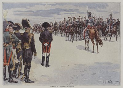 ナポレオンはバイヨンヌでポーランドの軽馬の軍隊を見直します 作： after Felicien baron de Myrbach Rheinfeld